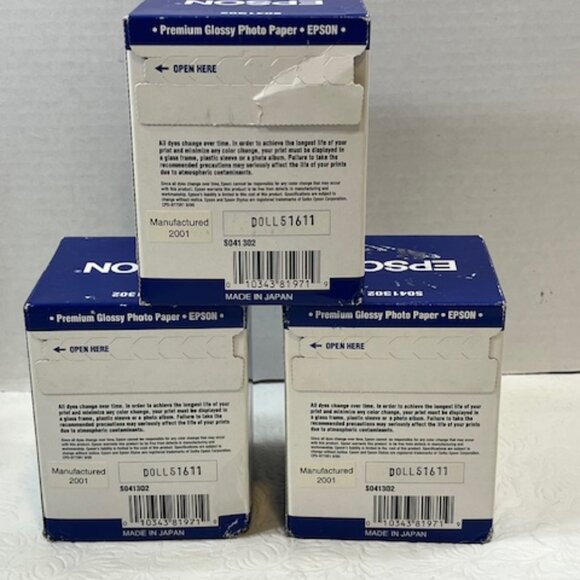 3 Boxes: Epson Premium Glossy Photo Paper #S041302 NEW 4"x26' - Picture 2 of 8
